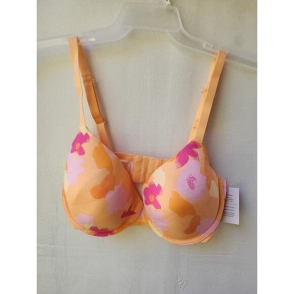 Auden Other - New Auden Bra 38DDD Orange Pink Floral Underwire